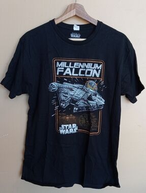 Star Wars Millenium Falcon Black T-Shirt Sz L